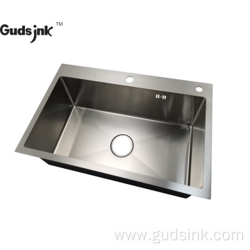 Single bowl stainless steel handmade kitchen sink